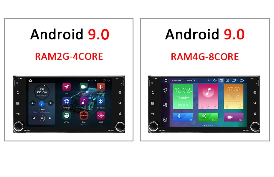 Top Android 9.0 64G DSP IPS screen CAR GPS For Toyota Universal RAV4 COROLLA VIOS HILUX Terios Land Cruiser 100 PRADO no dvd player 6