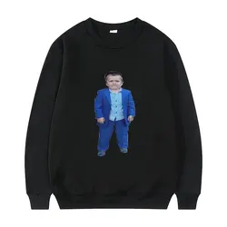 Hasbulla Sudadera de algodón con cuello redondo para hombre, Jersey masculino de alta calidad, con estampado impreso de Meme, Mini Khabib Blogger, de gran tamaño