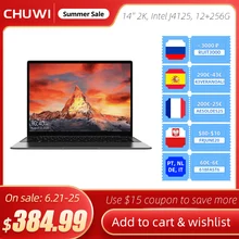 CHUWI GemiBook Pro 14 inch 2K Screen Laptop 12GB RAM 256GB SSD Intel Celeron Quad Core Windows 10 Computer with Backlit Keyboard