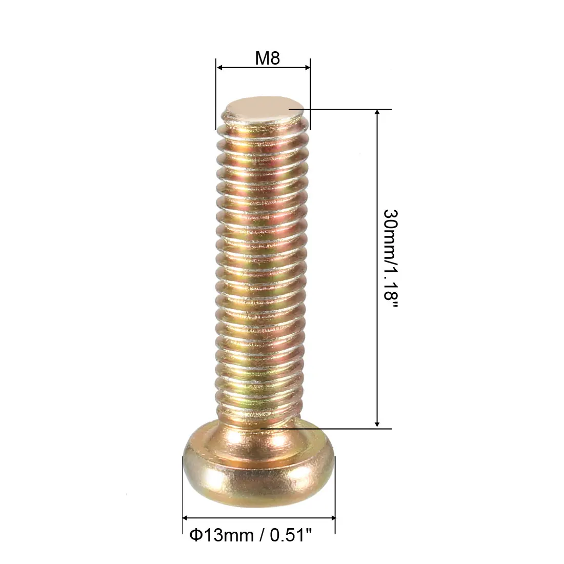 Uxcell 20 единиц мебели винт M8x16/20/25/30/35/40 мм шестигранный Набор торцевых головок Кепки крепежные винты Плакированные крепежи из нити Углеродные Сталь