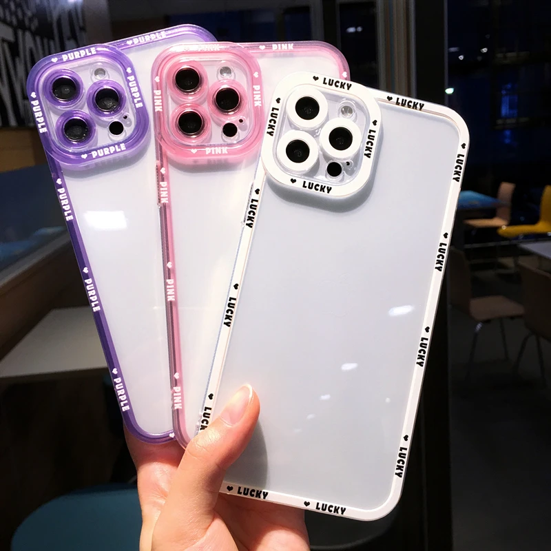 Camera Lens Protection Clear Phone Case For Iphone 14 Pro Max 13 12 11 Xr Xs X 7 8 Plus Color Candy Transparent Soft Back Cover Phone Case Covers Aliexpress