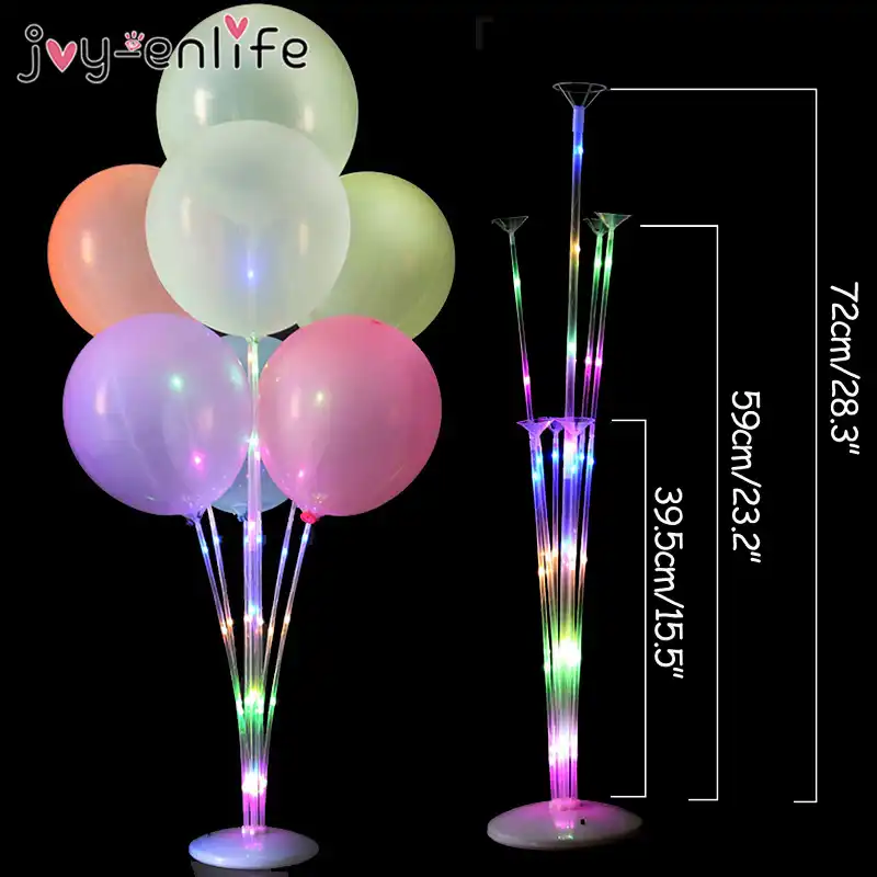 globo con luz led de 7 tubos soporte de columna para baby shower ninos material para decoracion de boda