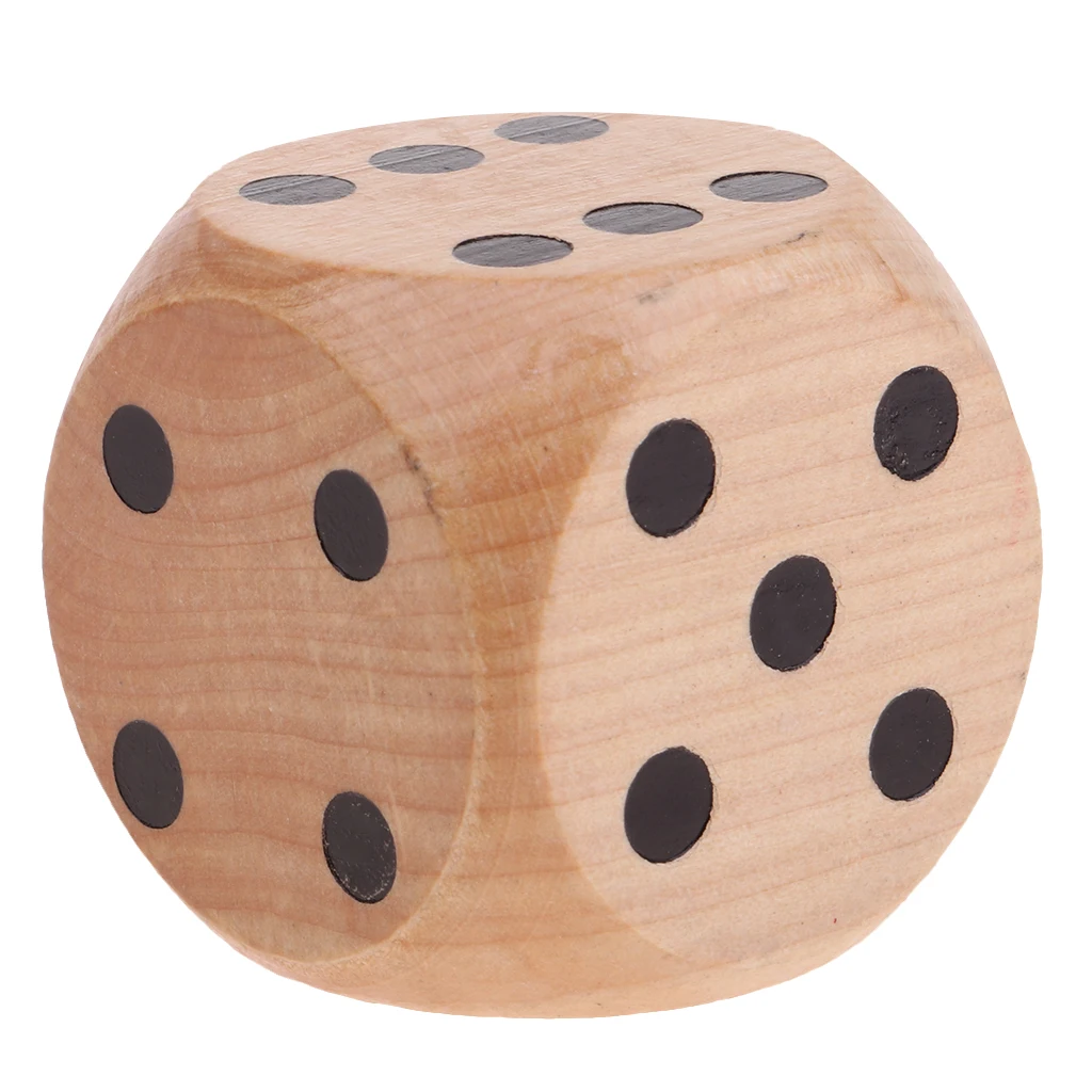 Large Wooden Dice Outdoor Game Party Toys Children Teaching Project 5cm