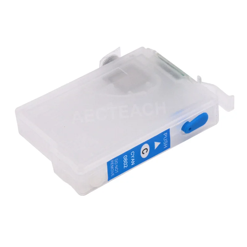 Aecteach T0801 T0802 T0803 T0804 T0805 T0806 Refillable патрон чернил для принтера Epson Stylus Photo P50 T59 R265 270 285 290 принтер