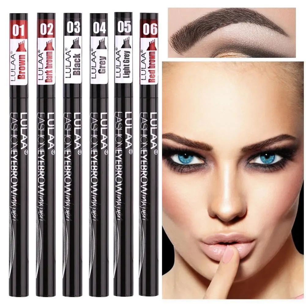 Microblading карандаш для бровей водонепроницаемый вилка кончик бровей Карандаш для татуировки длительный Профессиональный тонкий эскиз жидкий карандаш для бровей