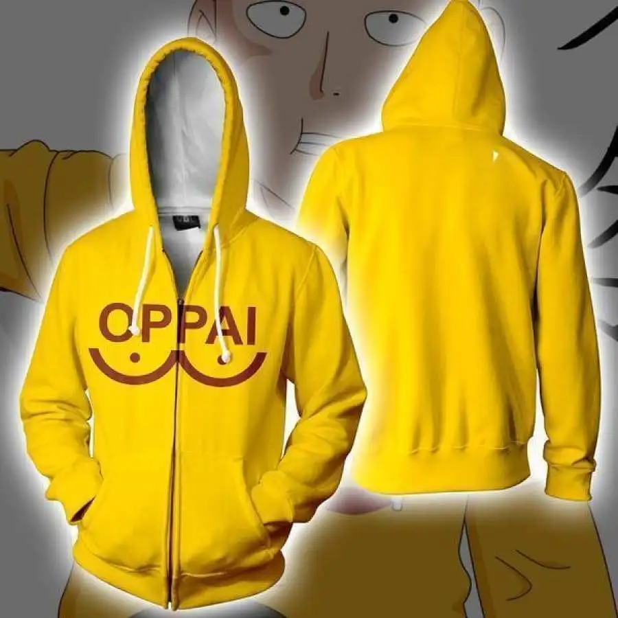 Аниме ONE PUNCH MAN кофты с капюшоном, посвященные Сайтаме Костюмы для косплея 3D принтом ONE PUNCH MAN толстовки Косплэй мужская повседневная куртка с капюшоном