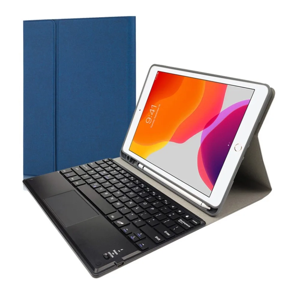Высокое качество для iPad 10,2 дюймов беспроводной Bluetooth клавиатура чехол подставка Смарт Тонкий чехол с функцией автоматического сна/пробуждения