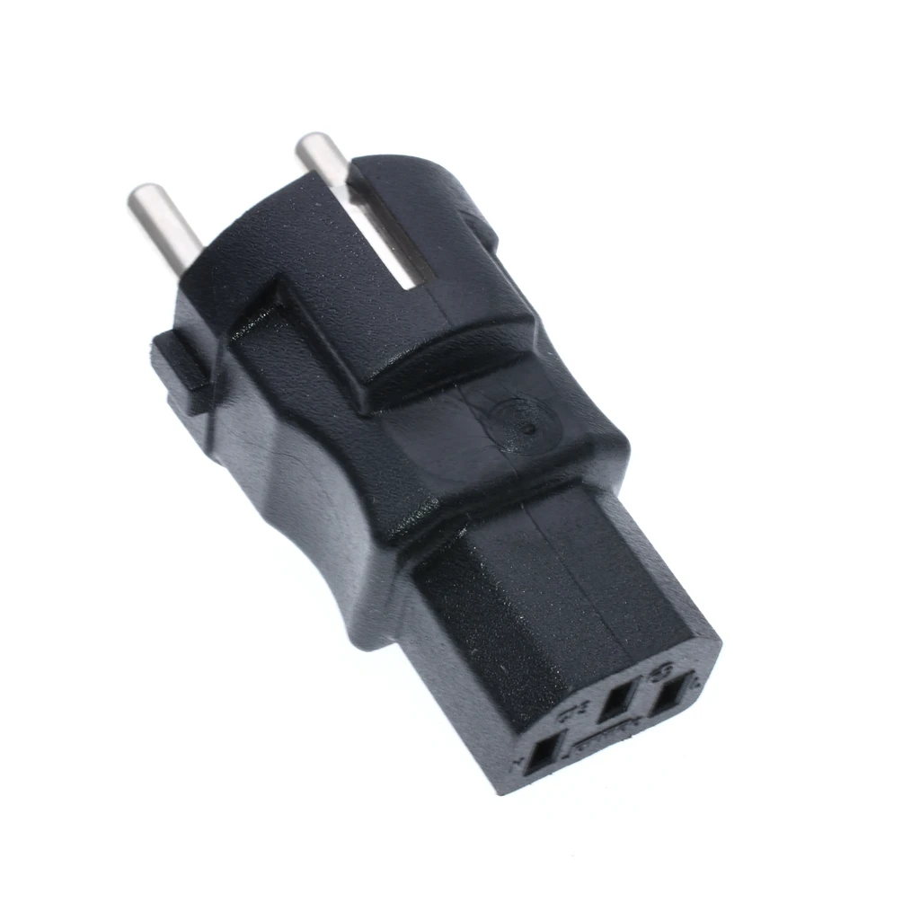ЕС IEC320 C13 Мощность адаптер переменного тока, силовой провод Schuko TO IEC320 C13 Женский сетевой разъем EU(4,8 мм) 2 pin к PDU/UPS конверсионная вилка, 10A 250V