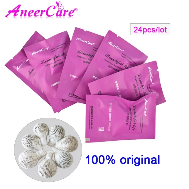 24pcs Chinese Medicine Swab Vaginal Tampon Discharge Toxins Yoni Feminine Hygiene Gynecological