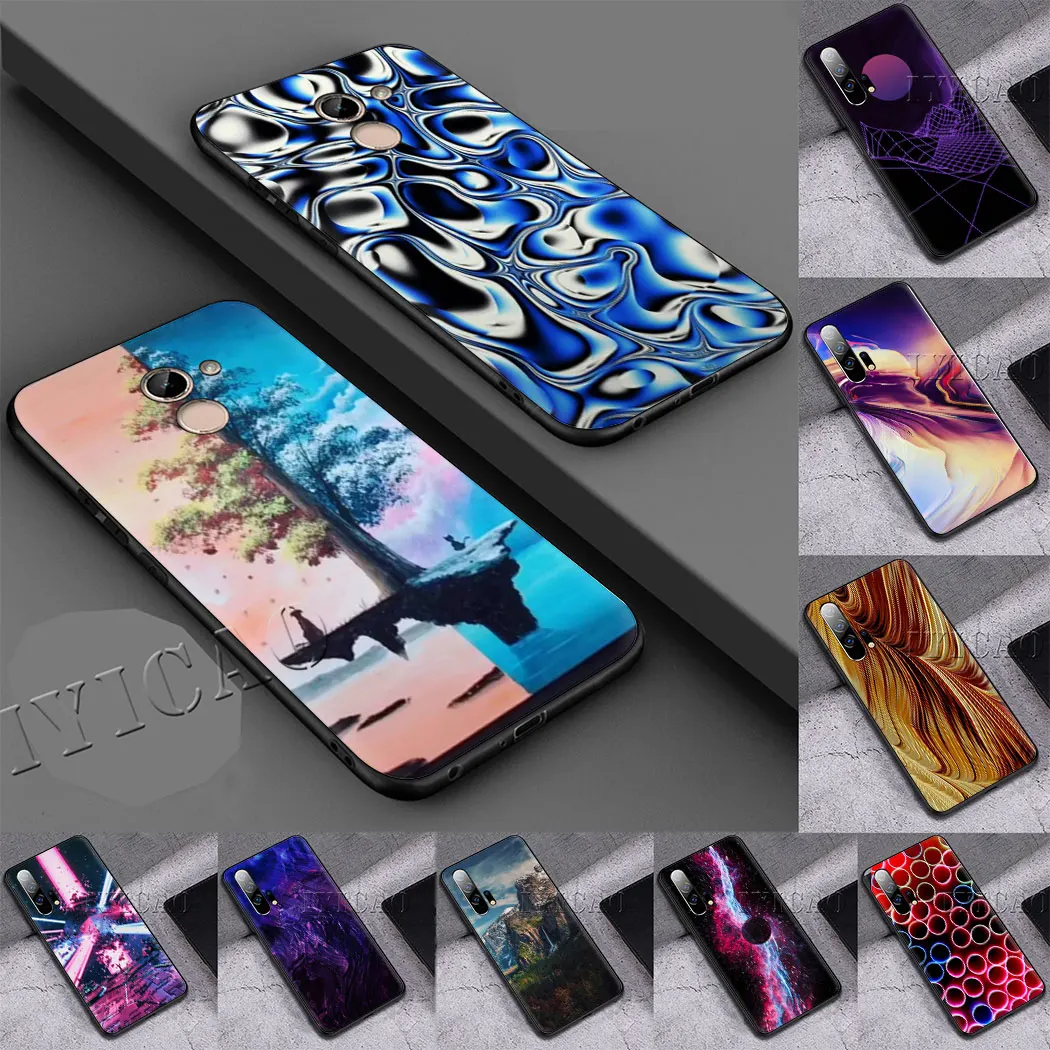 Пейзаж мягкий чехол для huawei Y6 Y5 2017 2018 Y7 Prime Y9 2019 | Мобильные телефоны и аксессуары
