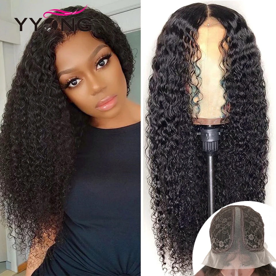 YYong толстые 180% 30 дюймов 13x1 и 1x6 T часть прозрачные кружевные человеческие волосы
