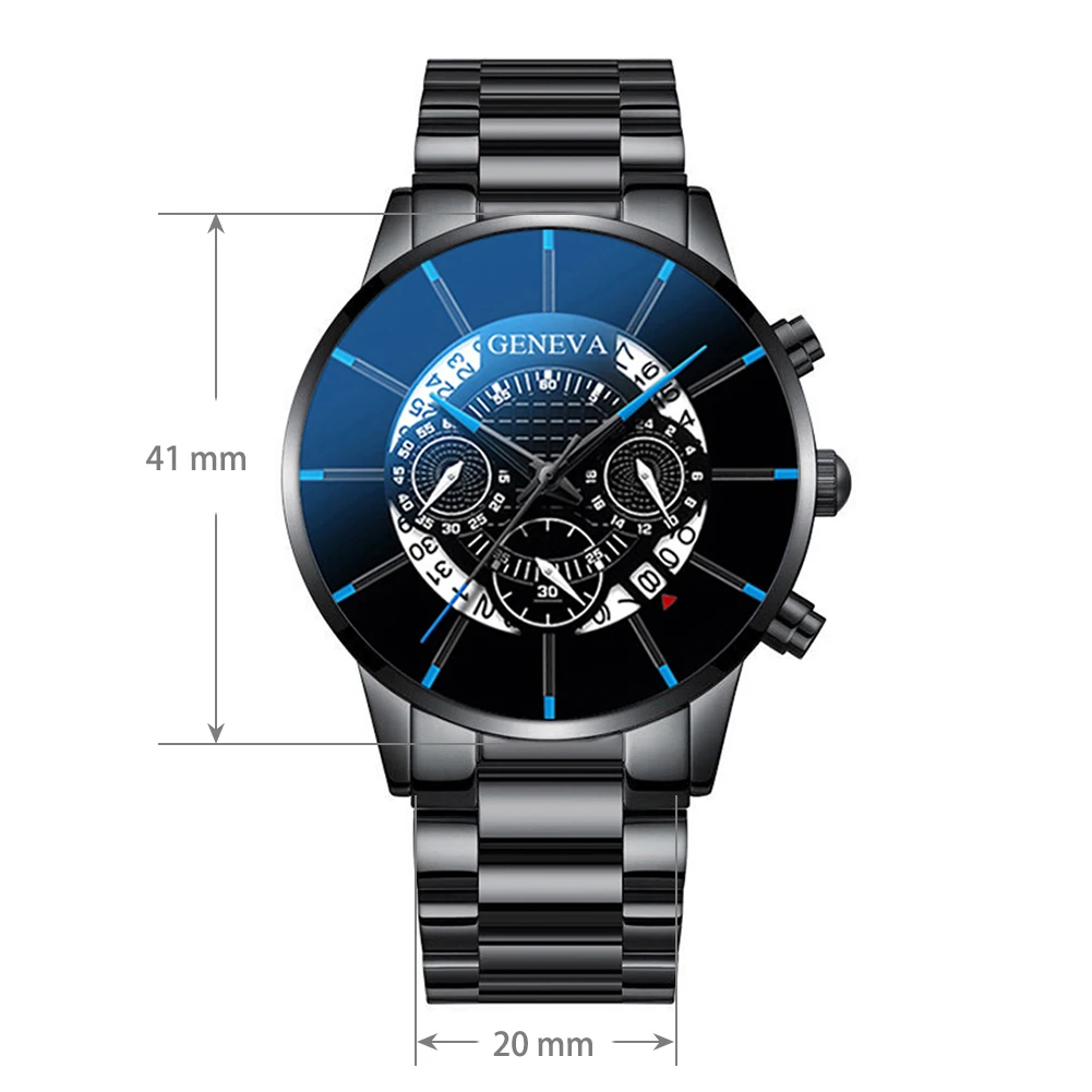 Wallet Watch Set Men's Stainless Steel Quartz Watches Minimalist Dial Man Leather Card Wallet Holder Best Business Gift for Male