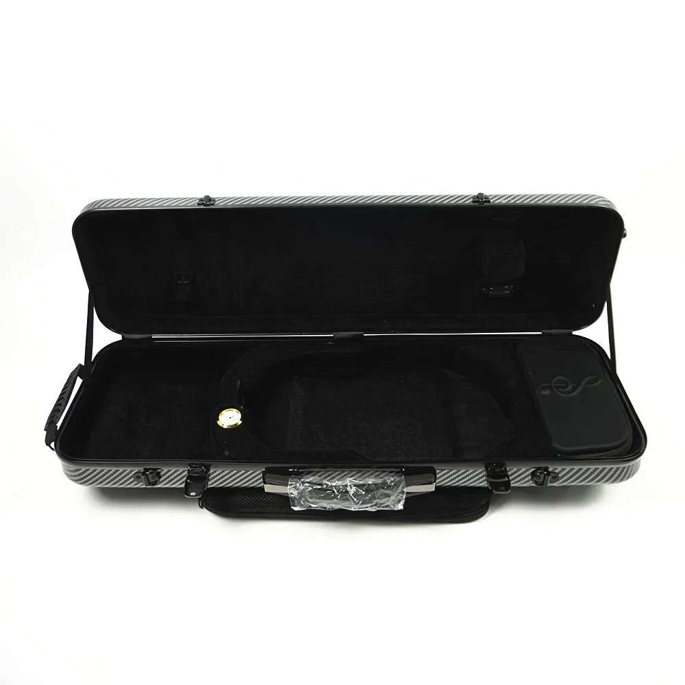 バイオリンケース 4/4 長方形バイオリンケース ブラックストライプ