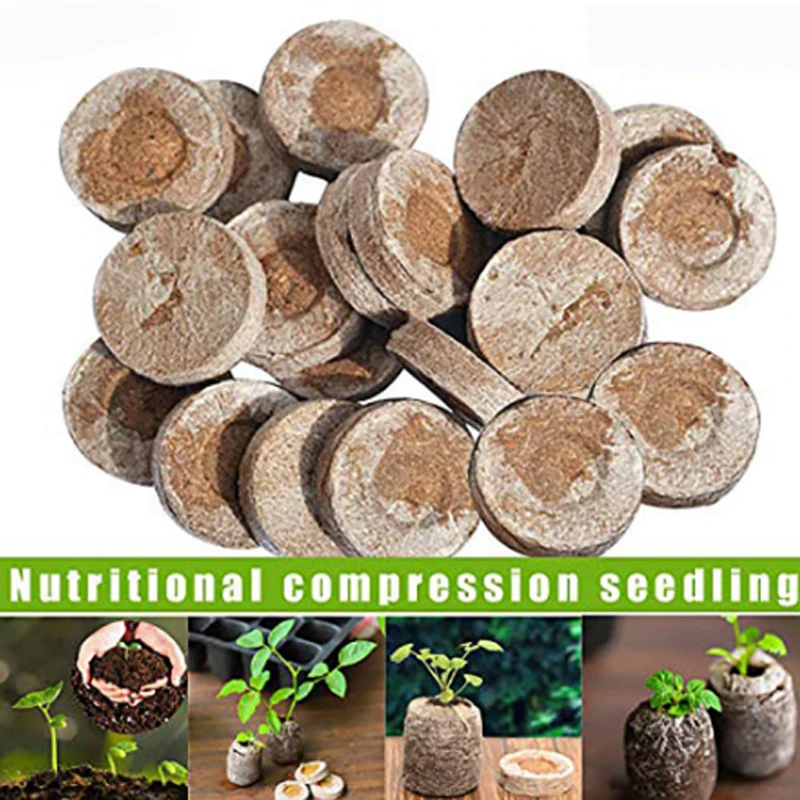 30mm Jiffy Peat Pellets Seeding Soil Block In Nursery Pots Seed Starting Plugs Professional Home Garden Tools