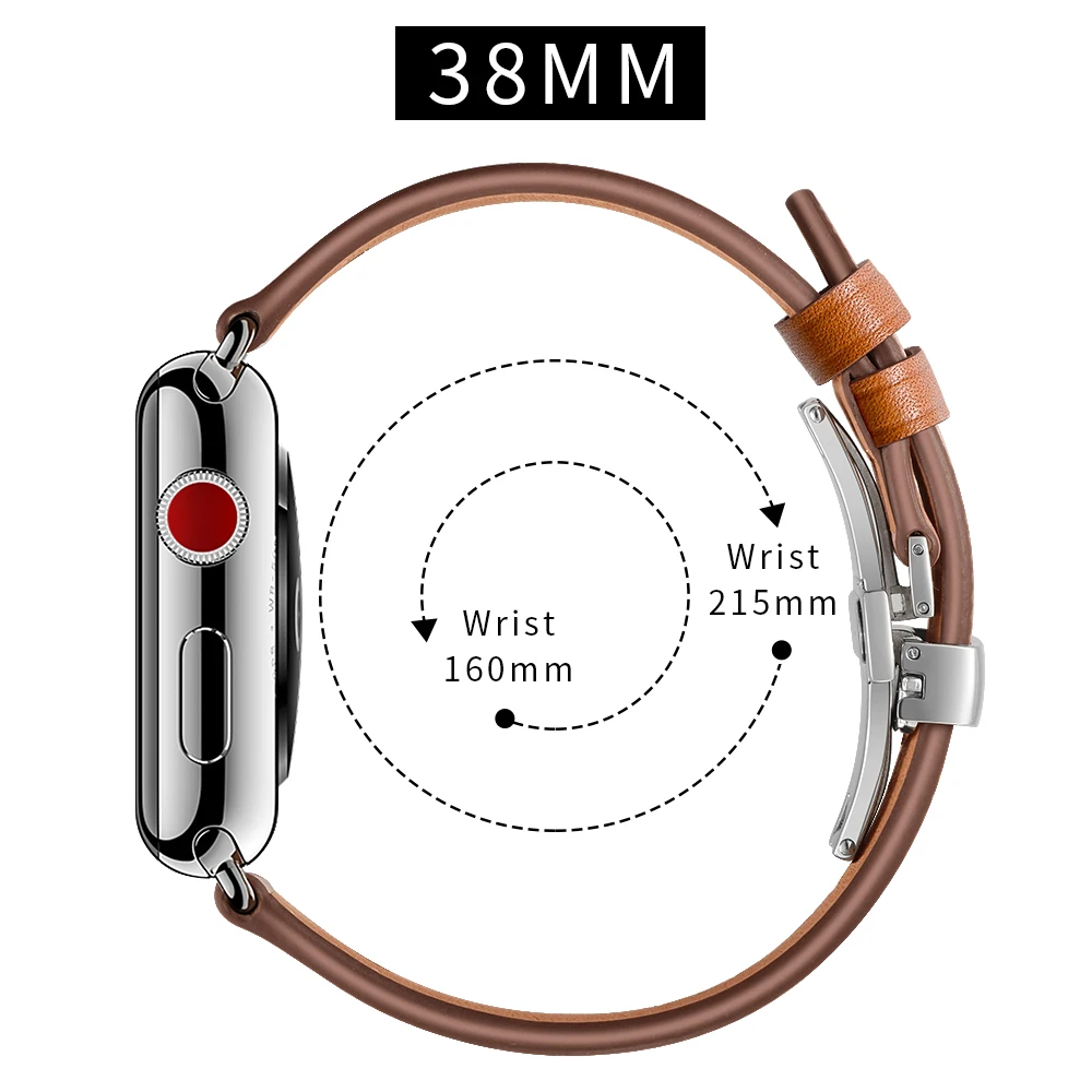 E2 38 мм Серебряная бабочка кожаный ремешок с пряжкой для apple watch ремешок для apple watch 1/2/3/4 серии