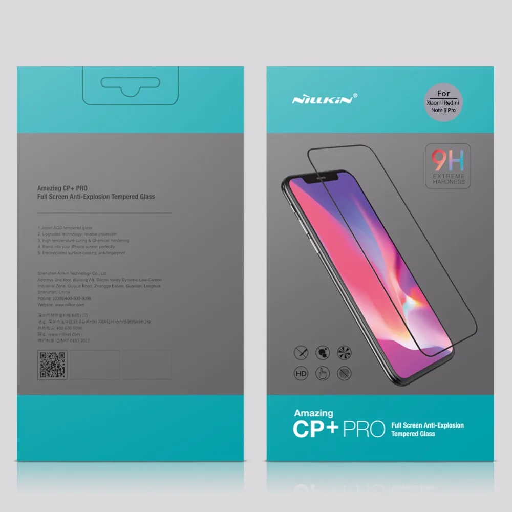 Полное покрытие закаленное стекло протектор экрана для xiaomi redmi note 8 pro глобальная версия NILLKIN Amazing CP+ взрывозащищенное стекло