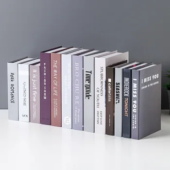 

4pcs Nordic Fake Book Simulation Book Modern Decoration Coffee Shop Bookcase Desktop Decoration Book Photographic Props Book