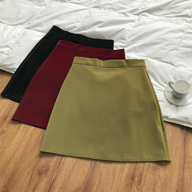GOPLUS Женская юбка из искусственной кожи, мини юбки, уличная одежда, зеленая, винно-красная, черная юбка, Faldas Mujer Moda Cortas Jupe Femme C9647