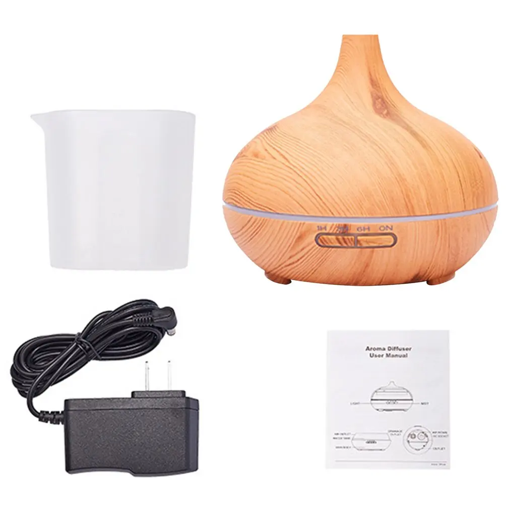 

Remote Control Colorful Led Wood Grain Aromatherapy Evaporator Humidifier Electric 300ml Aromatherapy Diffuser Machine