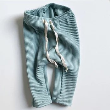 

Newborn Baby Boy Clothes Pantalones Spodnie Cotton Cute Solid Baby Girl Pants Broek Trousers Ribbed Harem Pants Leggings