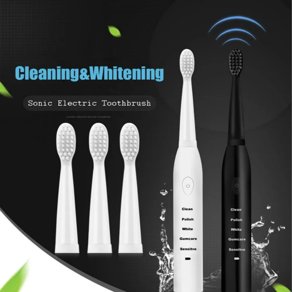 Electric Toothbrush Powerful Ultrasonic Sonic USB Charge Rechargeable Tooth Washable Electronic Whitening Teeth Brush DropShip