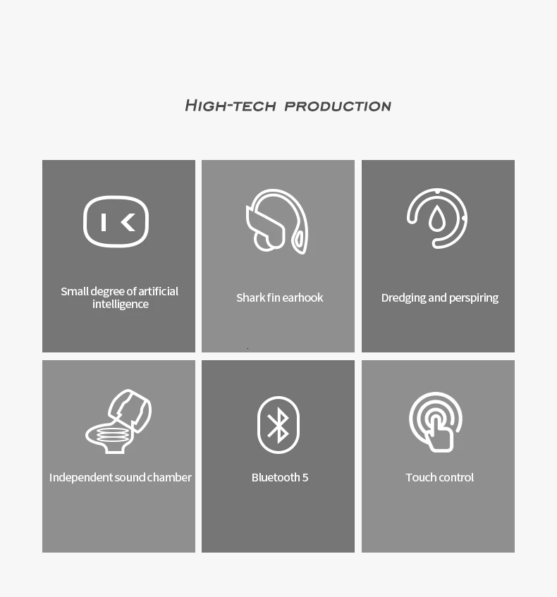 Holy Serpent F7 Беспроводные спортивные Bluetooth наушники музыкальный телефон сенсорные наушники с микрофоном Вызов портативный