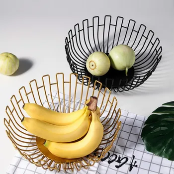 

Nordic personality creative home living room coffee table iron fruit snack plate simple multifunctional storage decor YHJ031411