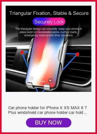 Автомобильный держатель для телефона iPhone X XS MAX 8 7 Plus лобовое стекло Автомобильный держатель для телефона samsung S9 S8 Чехол для мобильного телефона