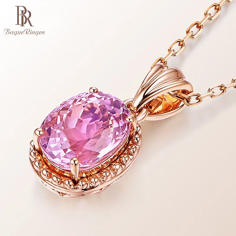 Bague Ringen серебро 925 ювелирные изделия овальные рамки для картин розовый ожерелье с подвеской из турмалина