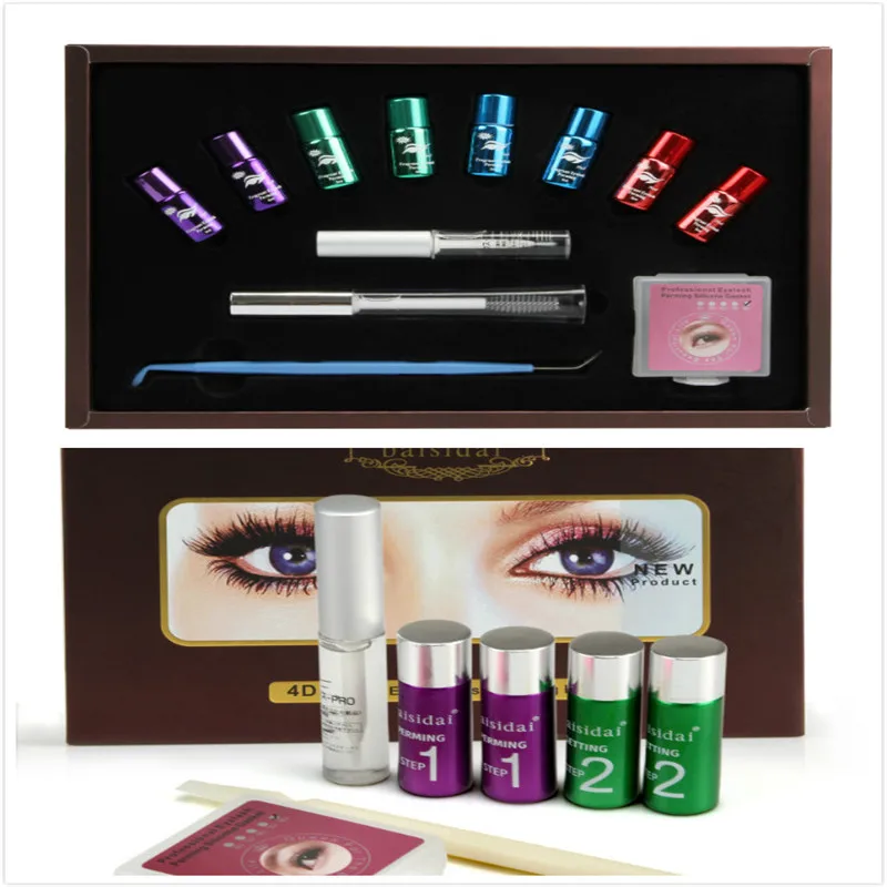 

8 D Silicone Pads Eyelash Curling Eye lash Permanent Eyelash Wave Lotion Curling Perm Curler Kit Eye Lashes Lift Liquid Set