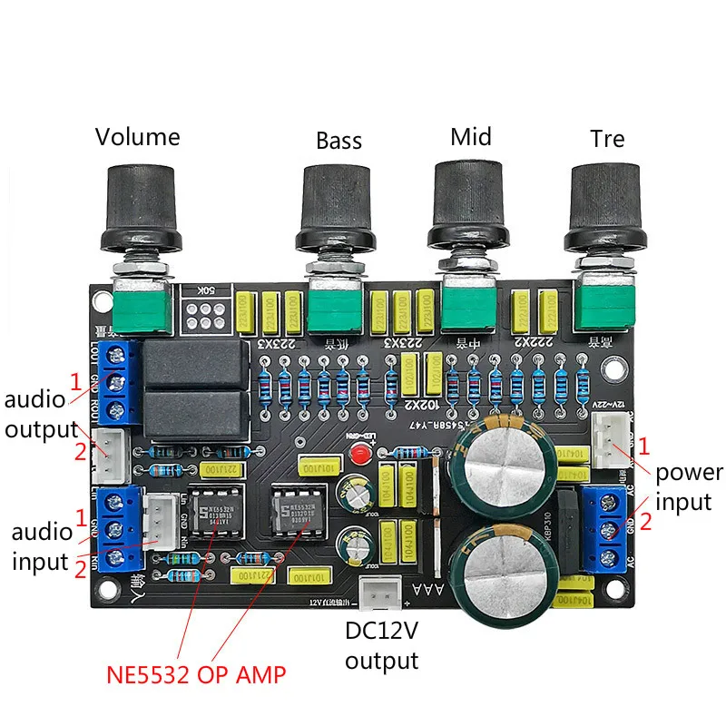 Sotamia-amplificador de Tom de Áudio Placa de Áudio Pré-amplificador para Alto-falante Amplificadores de Potência Preamplificadora Tuning Opa2604 Ne5532 op Amp - Image 4