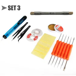 Kit d'outils de soudage pour le nettoyage de la pointe du fer à souder et la réparation de la pâte à souder, aide à la soudure, entretien de la boîte 