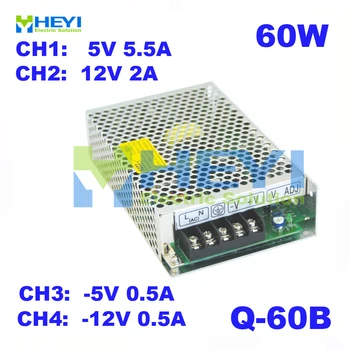 

4 switching out power supply 110/220VAC Q-60B AC to DC quad switching power supply