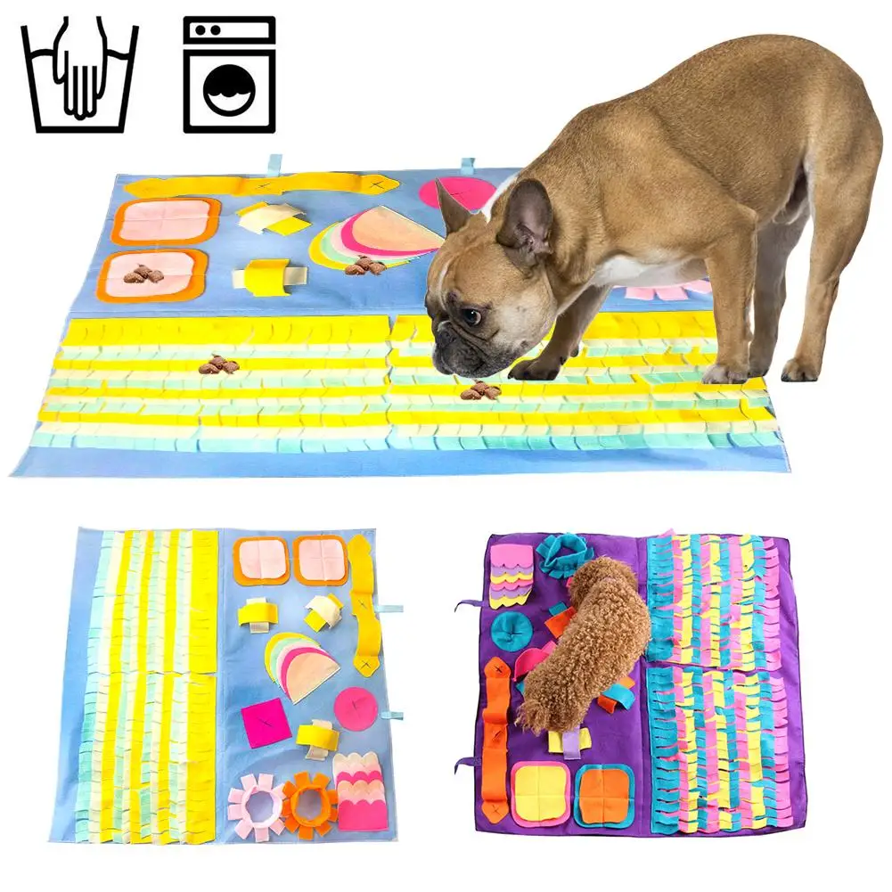 Pet Dog Snuffle Mat Puppy Slow Feeding Smell Training Blanket For Stress Relief Nosework Puzzle Toy Nose Pad | Дом и сад