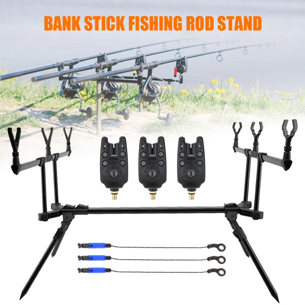 Lixada Adjustable Carp Fishing Rod Pod Stand Holder Fishing Po le