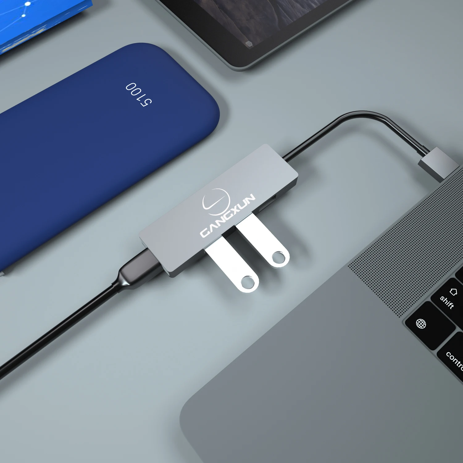 USB C концентратор Ультратонкий USB C адаптер с SD TF кард-ридер порты для MacBook Pro iMac, Google Chromebook Pixelbook, XPS