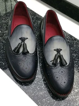 

Men pu Leather Shoes Low Heel Casual Shoes Dress Shoes Brogue Shoes Spring Ankle Boots Vintage Classic Male Casual YK274