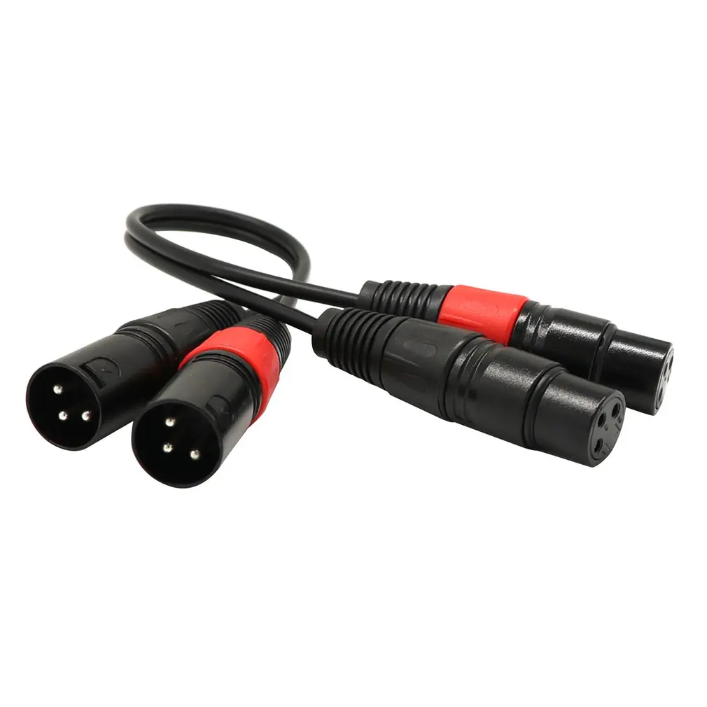 Mini Jack стерео TRS для двойного XLR 3 Pin Женский Межблочный кабель Y сплиттер соединительный кабель, шнур Кабель-адаптер