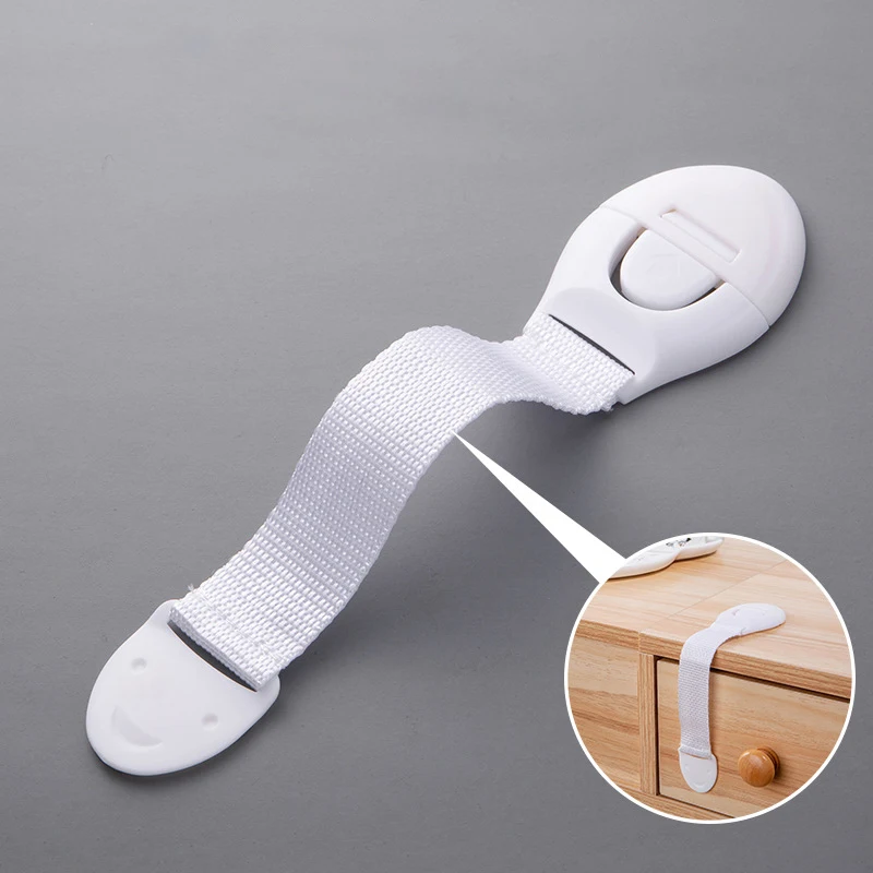 

10 Pcs Anti-collision Child Safety Lock Cabinet Drawer Doors Lock Baby Toddler Protection Multi-function ABS+Ribbon Safety Locks