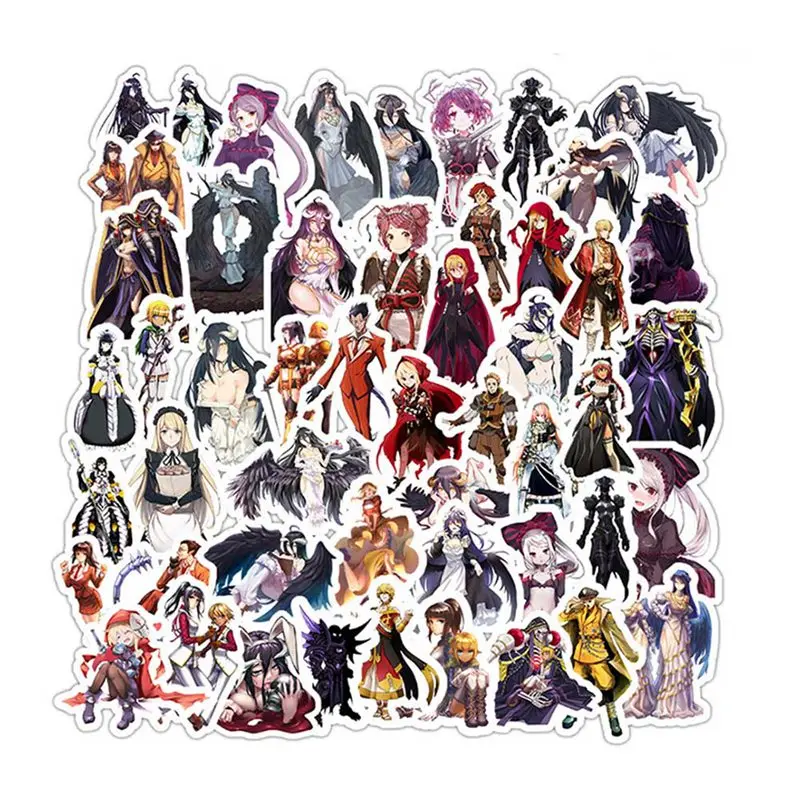 50 шт винтажный персонаж аниме Overlord ретро-наклейки для дома гостиной украшения Крафт-наклейки для рисования - Цвет: 01