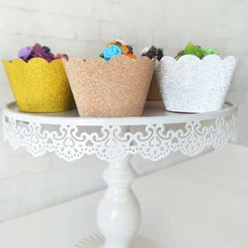 

12pcs Glitter Cupcake Wrapper Rose Gold Silver Birthday Wedding Baby Shower Bridal Shower Graduation Anniversary Party Decor