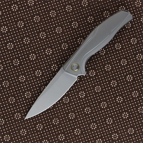 Зеленый шип F7 Флиппер складной нож подшипник M390 лезвие TC4 титановая ручка Открытый Отдых Охота Карманный Фруктовый Нож EDC инструменты - Цвет: D