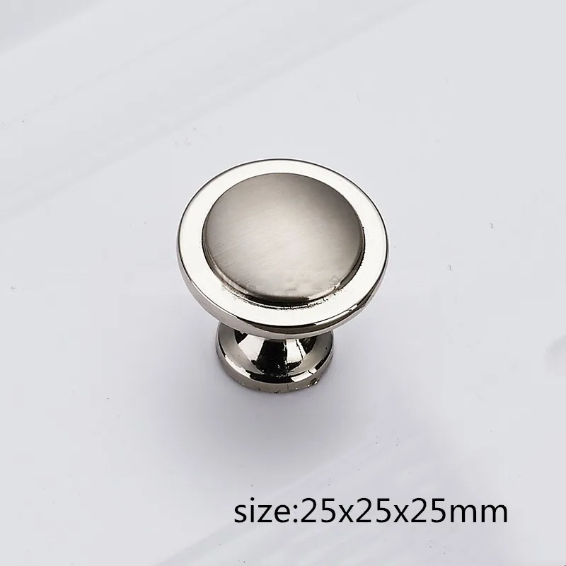 Single hole Ручки для шкафа, круглая ручка из цинкового сплава, дверные кухонные ручки, матовые ручки для шкафа, выдвижные ящики, современное оборудование для обработки мебели, аксессуары - Цвет: Single hole