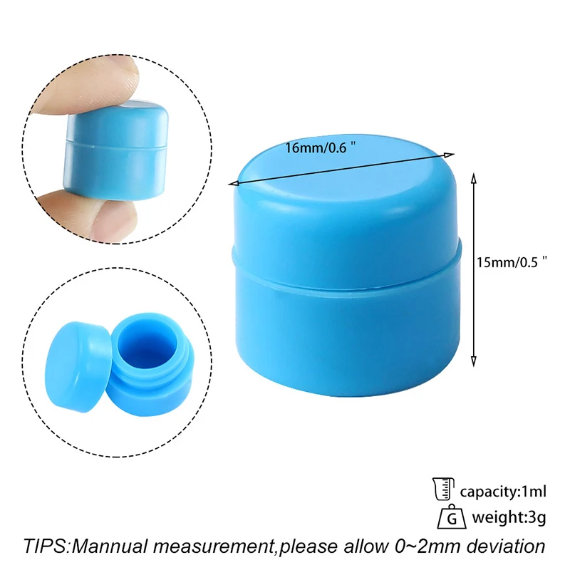 Mini 1MLSilicone Storage Container Box forConcentrate Multi Use 20Pcs