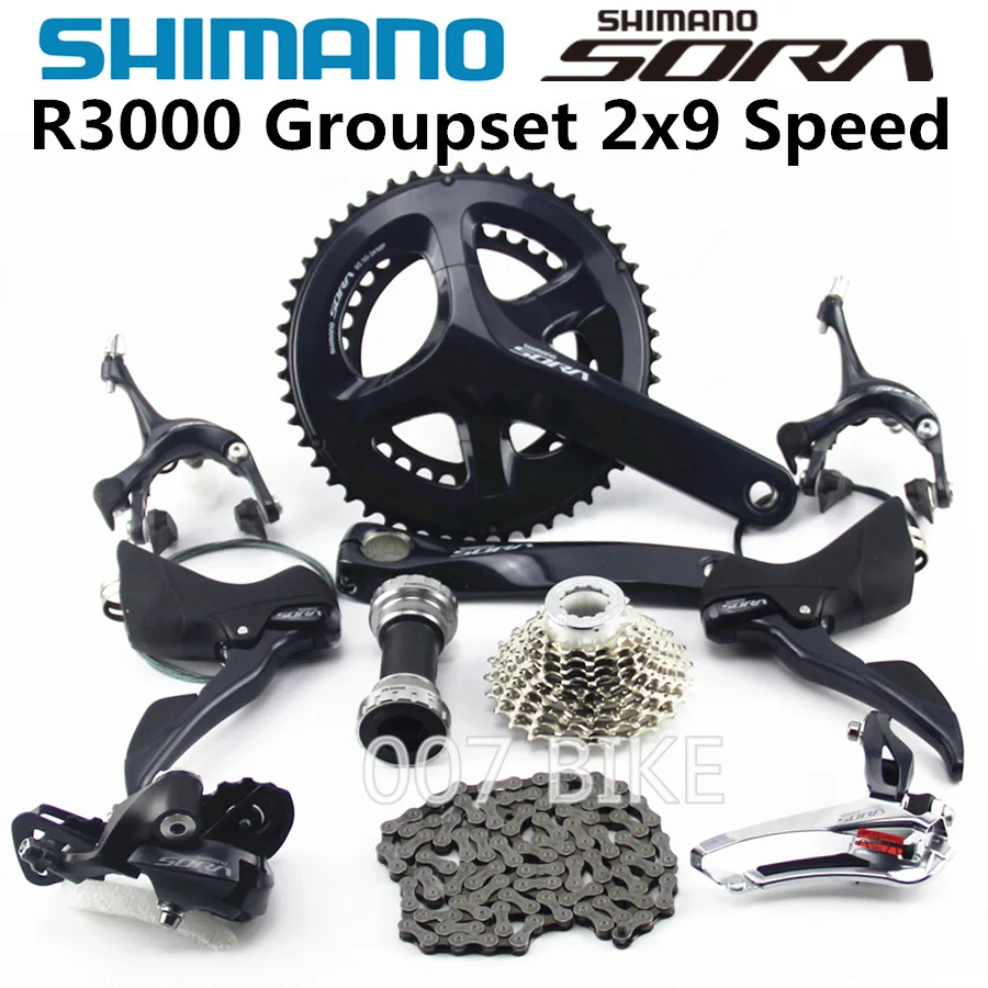 SHIMANO R3000 группа набор SORA R3000 переключатель дорожный велосипед 50-34 Т 170 мм передний переключатель задний переключатель рычаг переключения 3500