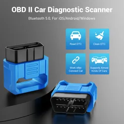 Anctek – Mini Scanner de Diagnostic de voiture, lecteur de Code OBD2 V018 ELM327 V2.2, Bluetooth 5.0, outils de réparation pour Android/IOS 