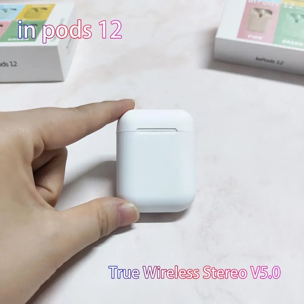 Inpods 12 Беспроводные наушники i666 TWS с сенсорным управлением 3D Bluetooth 5,0 наушники стерео спортивные наушники с микрофоном