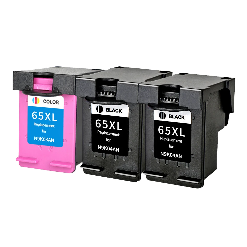 YLC 65XL сменный картридж для принтера для hp 65 xl hp 65 для hp DeskJet3720 3722 3755 3730 3758 Envy 5010 5020 5030 5232 принтер - Цвет: 2Black  1Color