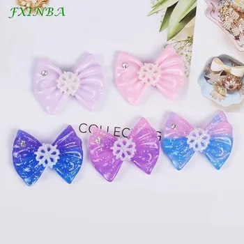 

FXINBA 1/3/5/10Pcs Rhinestone Bow-knot Slime Charms For Slides DIY Ornament Phone Mud Clay Slime Decor Supplies Toys Girl Gifts