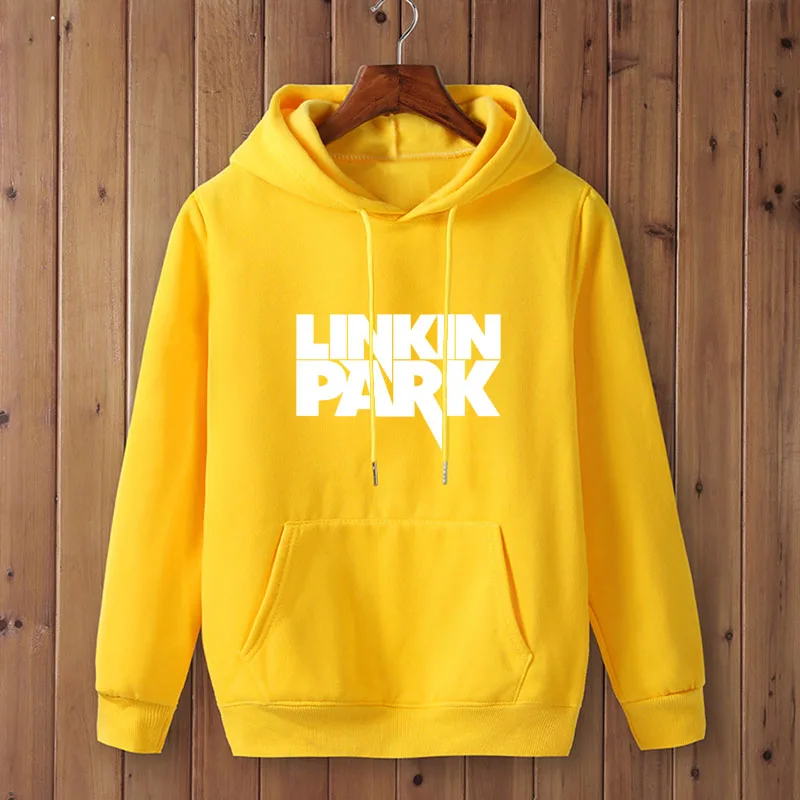 yellow-W Мода, Linkin Park, толстовка, одежда, толстовка, толстовки, мужские, Осень-зима, хип-хоп, с капюшоном - Цвет: yellow-W